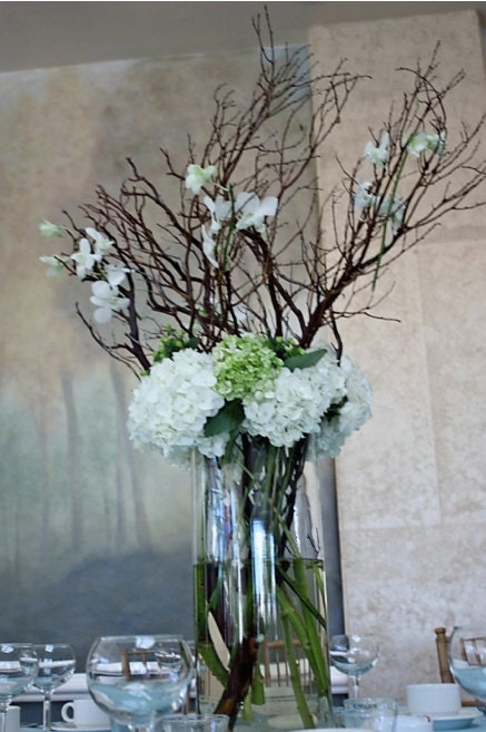 Silk Wedding Flowers Tall Wedding Centerpiece