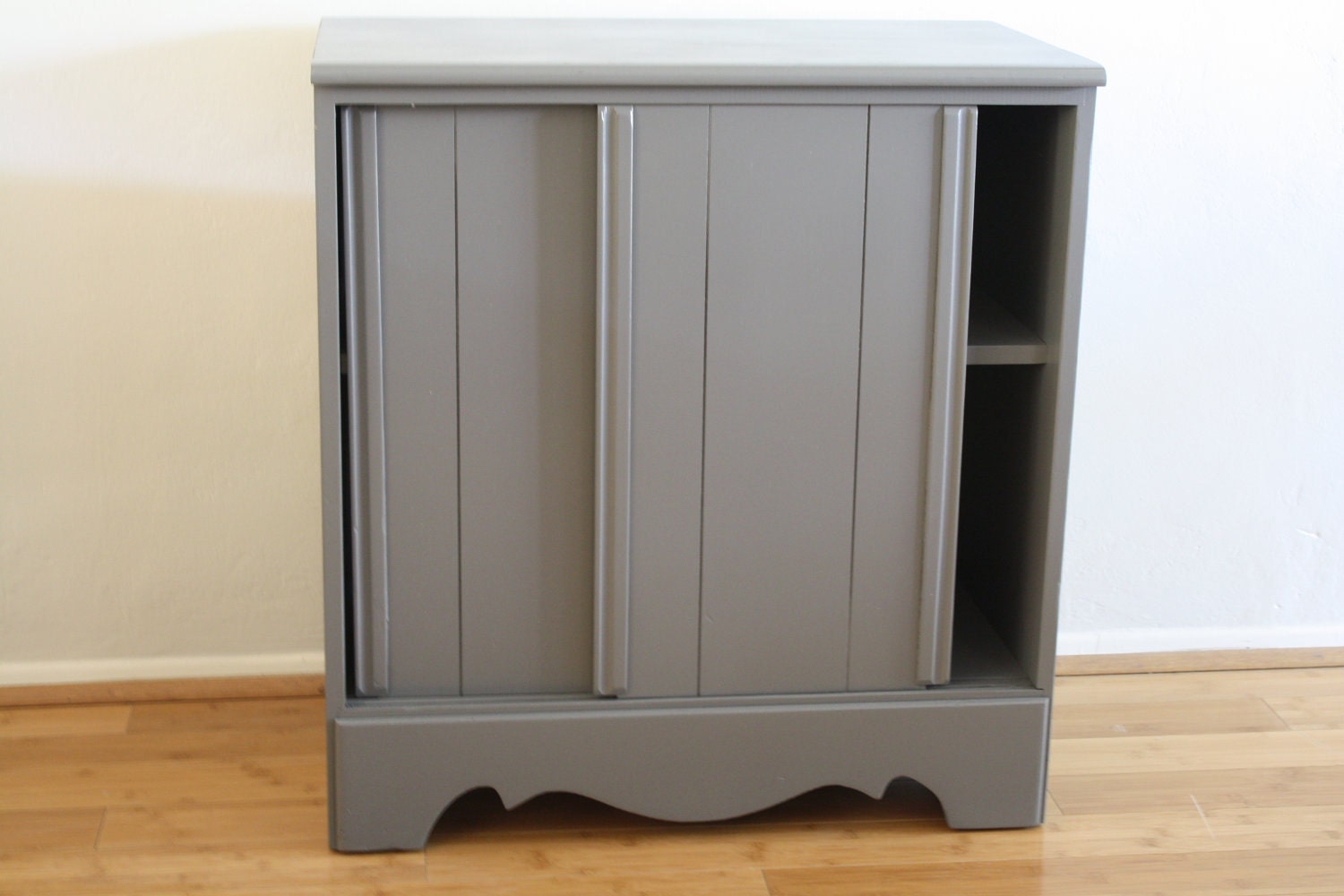 Sliding Grey Cabinet