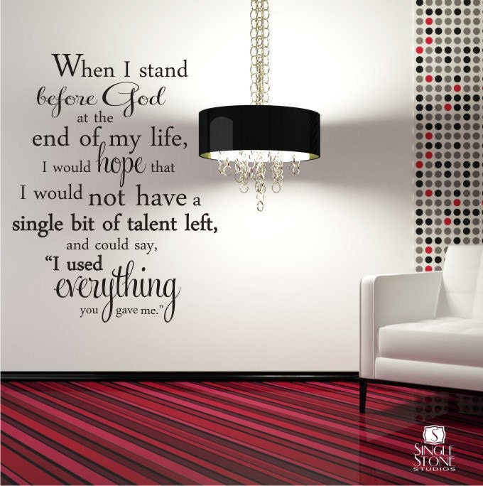Wall Decal Quote Everything You Gave Me - Vinyl Word Art