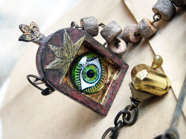 The Goddess Eye. Eye Shrine Assemblage Choker.