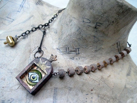 The Goddess Eye. Eye Shrine Assemblage Choker.