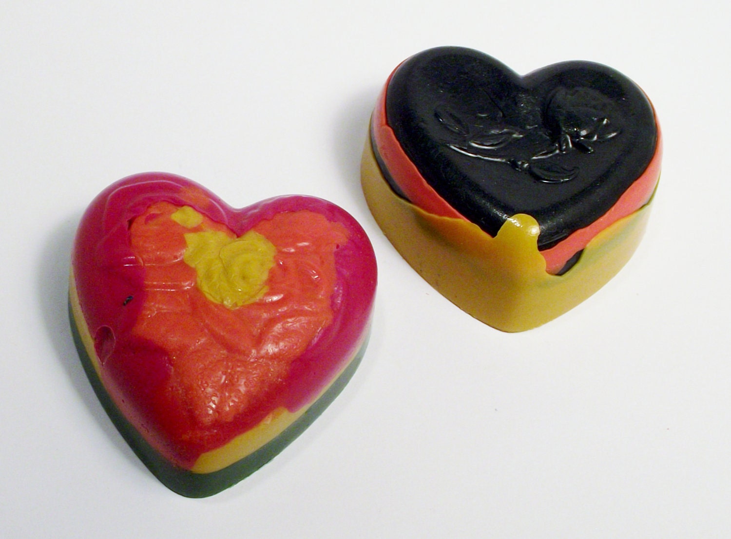 Recycled Crayons Hearts....great for Valentines Get Togethers,Costume Parties, Bridal Showers and so much more.