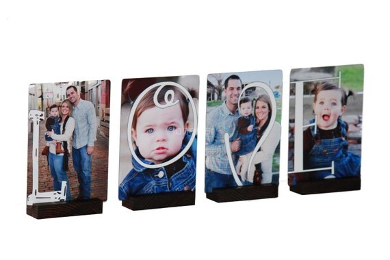 PERSONALIZED PHOTO BLOCK Gifts-Great Fathers Day Gifts-High Resolution 4 Personalized Metal 5x7 Photo Blocks -Custom Photo Displays