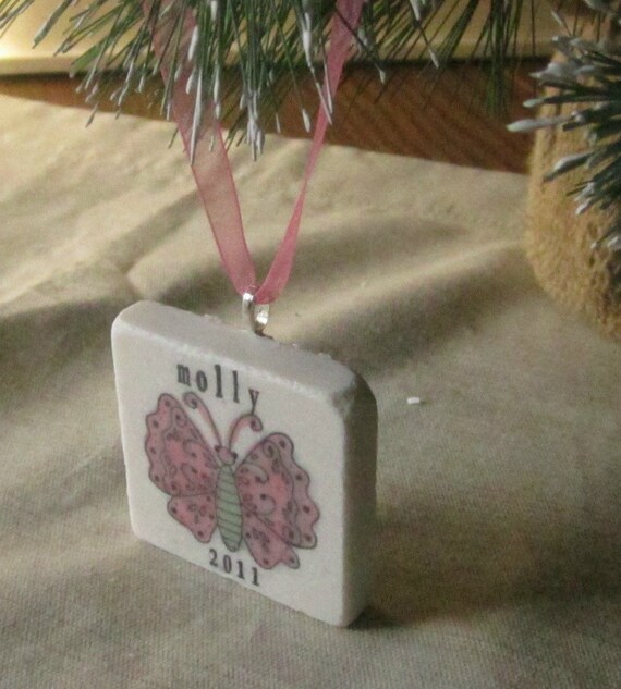 Personalized Butterfly Ornament including Gift Box