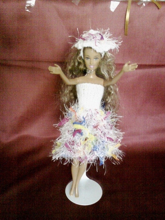 New handmade ROYAL WEDDING inspired design dress and hat barbie doll