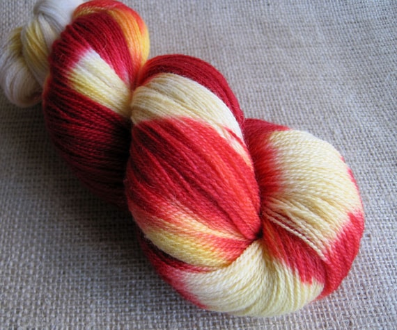 Fawkes the Phoenix - Hand Dyed Lace Weight Yarn - Merino Wool - 880 yards