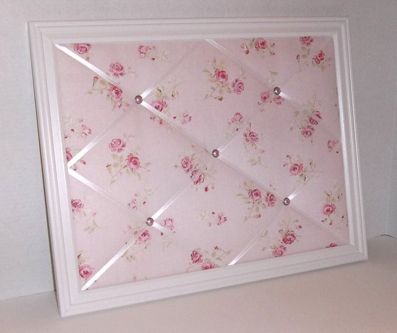 shabby chic pink roses fabric white memo board by shabby chic pink roses fabric white memo board by