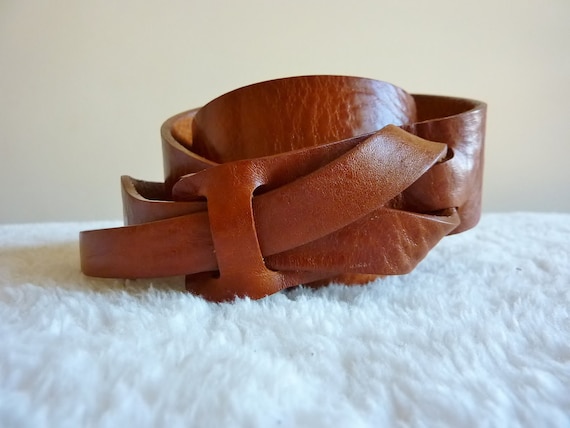 Camel Leather MUSE Belt 1 1/4 inch by MuseBelts on Etsy from etsy.com