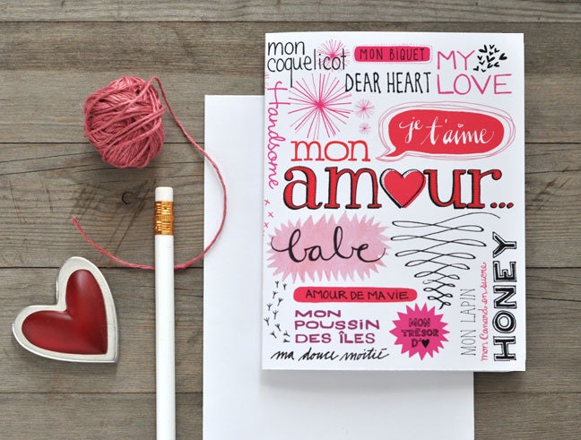 Nickname Valentine card A2 Bilingual