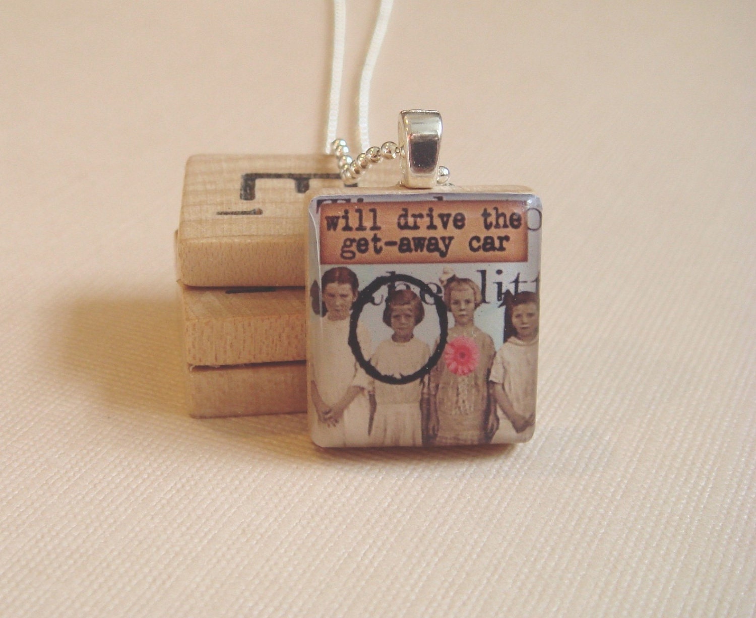 Will Drive the Get-Away Car - Girlfriend Scrabble Tile Jewelry - RuivoArmadillo