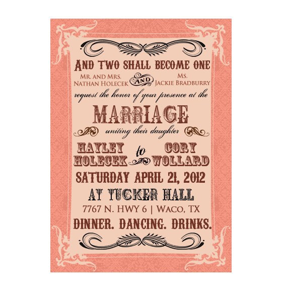 Customize the design with your wedding colors and choice of fonts