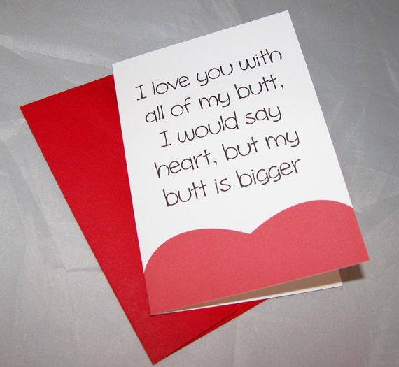Bigg Butt Valentine's card