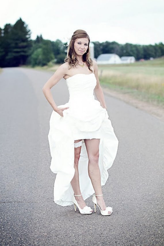 Ivory Bridal Garter SImple and Elegant Belt SINGLE From NatalieBriggs