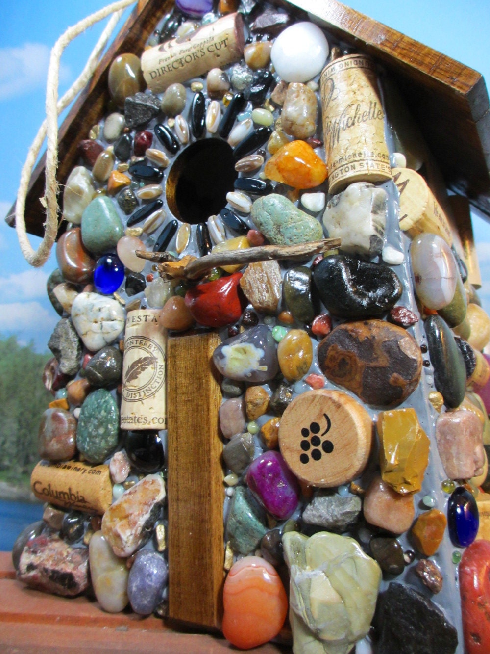 Garden Mosaic Birdhouse Large