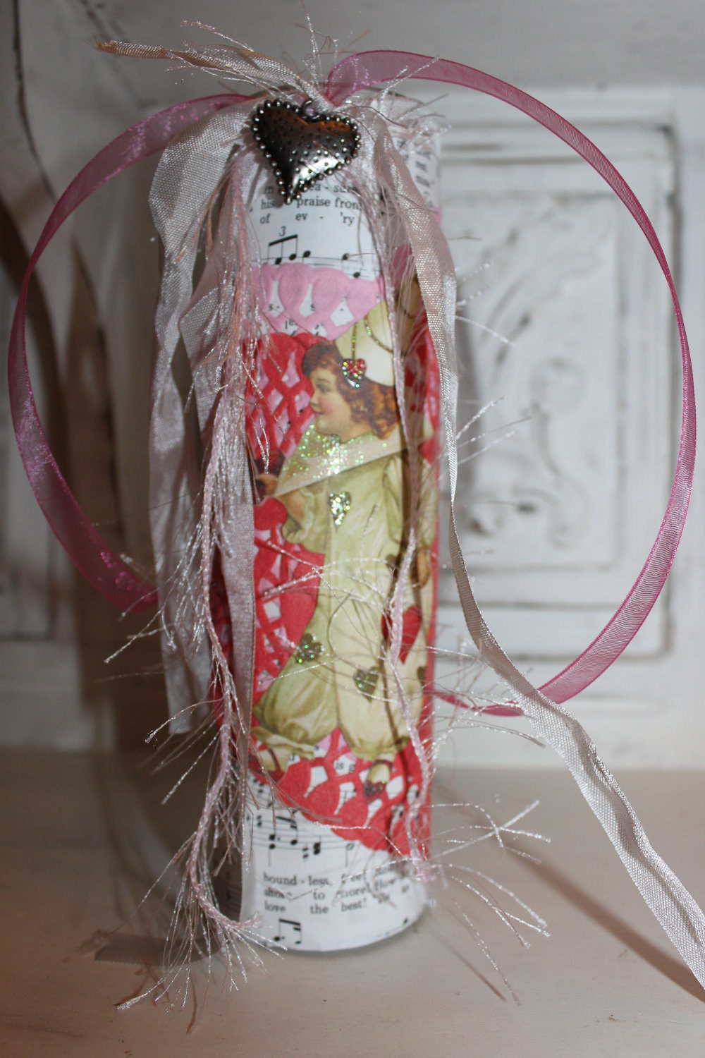 Adorned Candle "Valentine Clown"