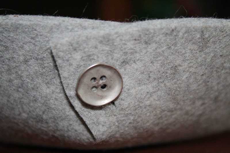 Small Felt Bowl/Catchall in 5mm Thick Virgin Merino Wool Felt- Granite