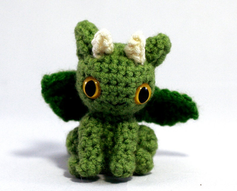 Tiny Dragon Amigurumi Plushie - Green