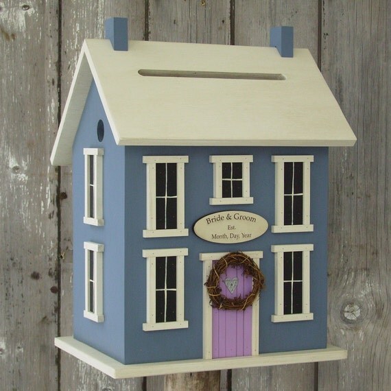 custom birdhouse for wedding cards