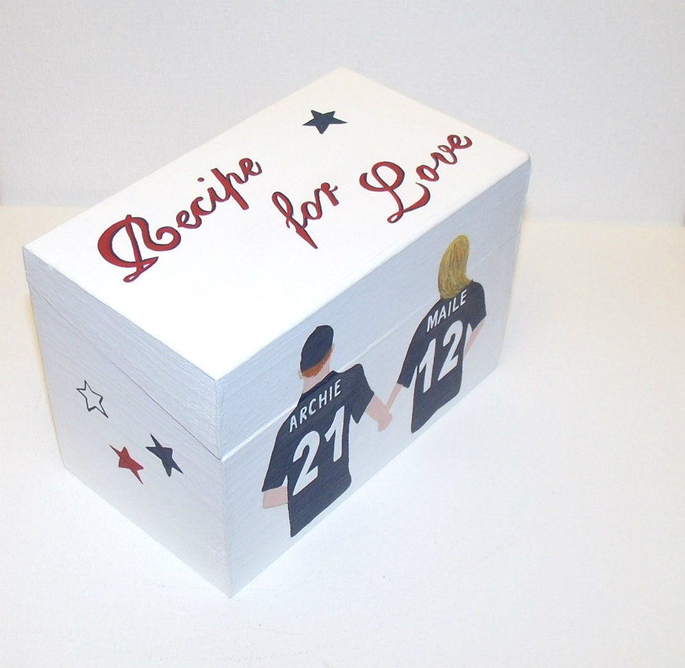 Sports Themed Recipe Box
