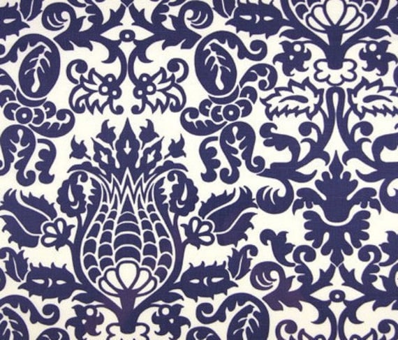 Wedding Navy Blue and White Damask Table Runners FREE SHIP