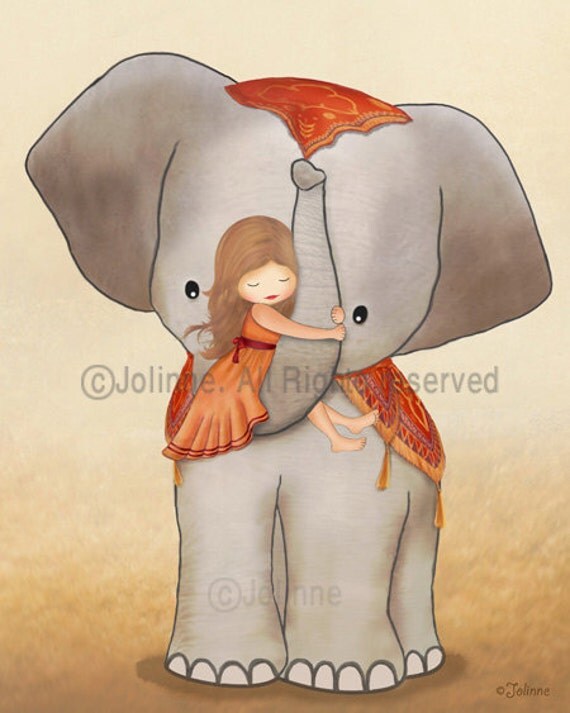 Children housewares room decor elephant safari animal girls etsy art print kids art