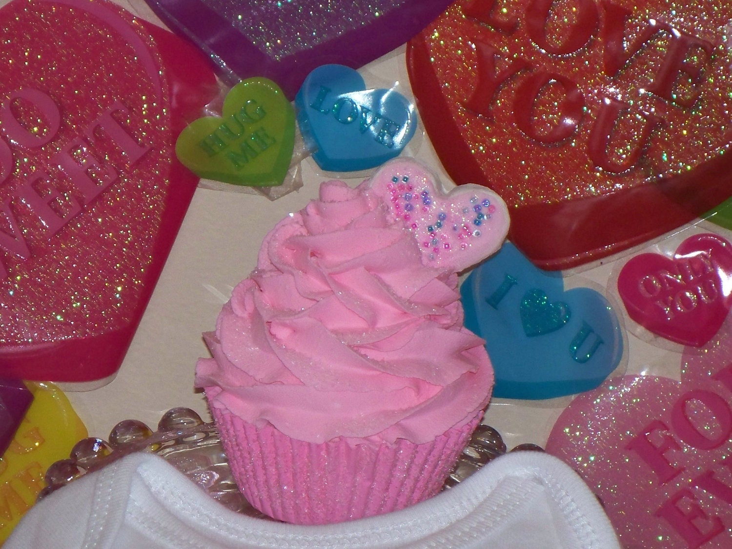 Fake Cupcake Creations Original Matching Fake Cupcake and Newborn or Infant Onesie with Topper,  Photo Prop, Keepsake