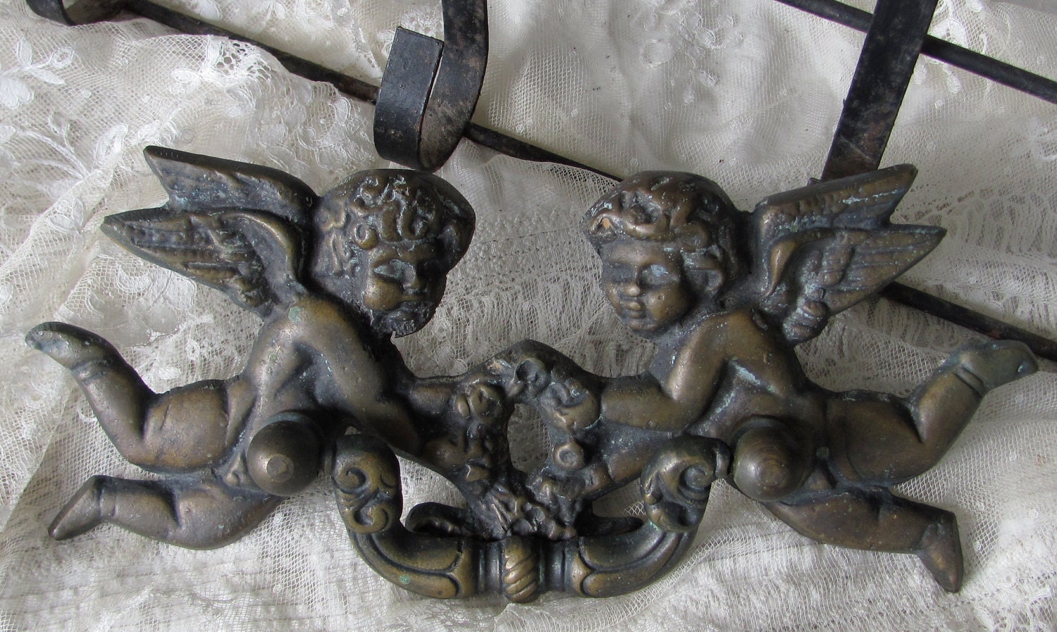 Vintage Drawer Handle Large Cupids