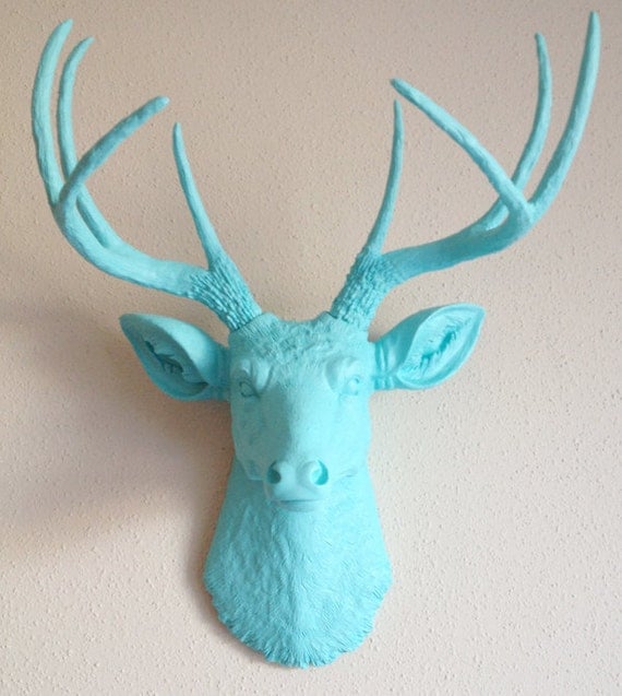 Baby Blue Deer Head Wall Mount