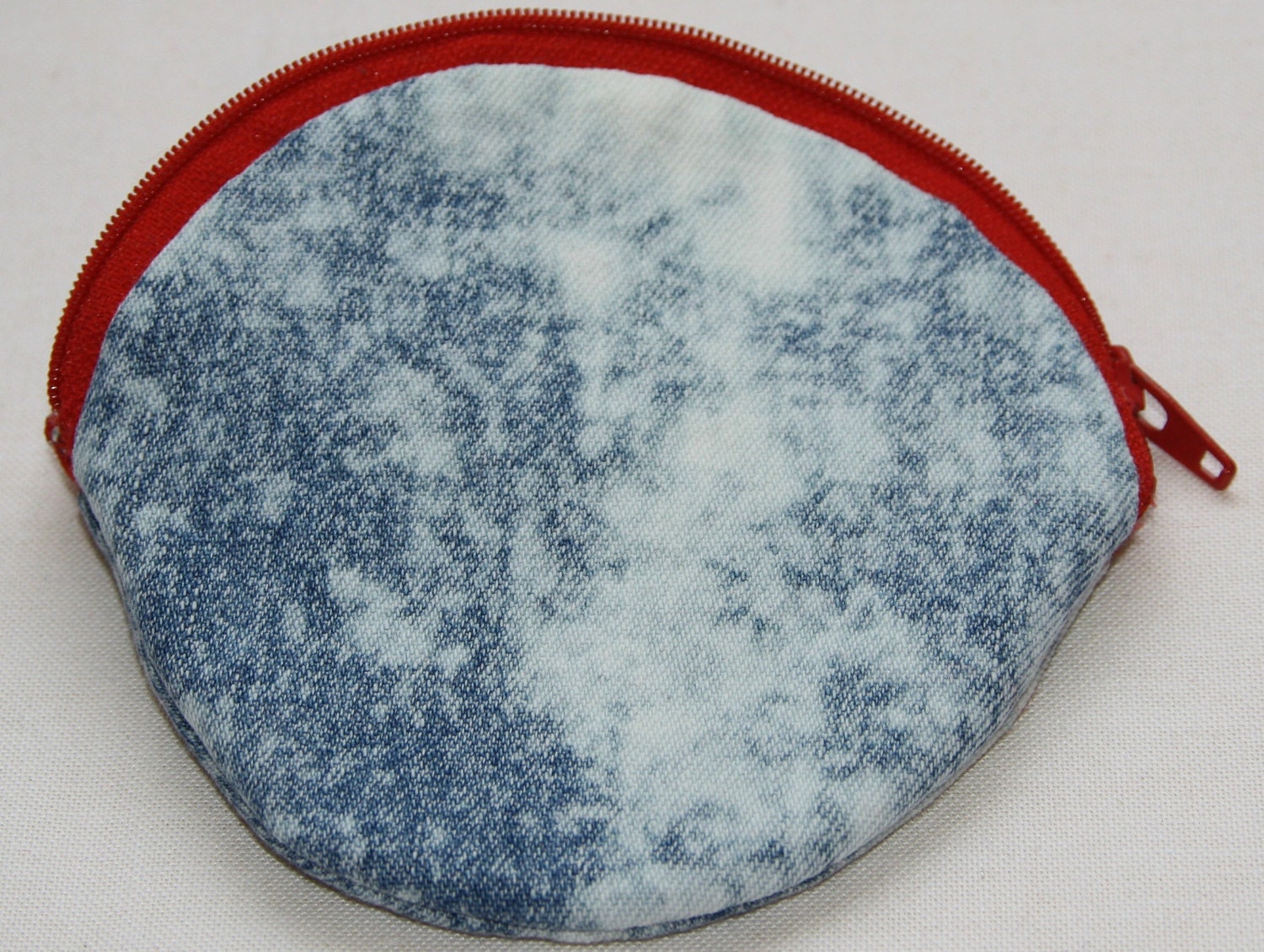 Coin Purse Acid Wash Denim Handmade