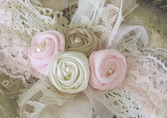 Wedding Wrist Corsage Cuff  Made to order by My Broken Art on Etsy