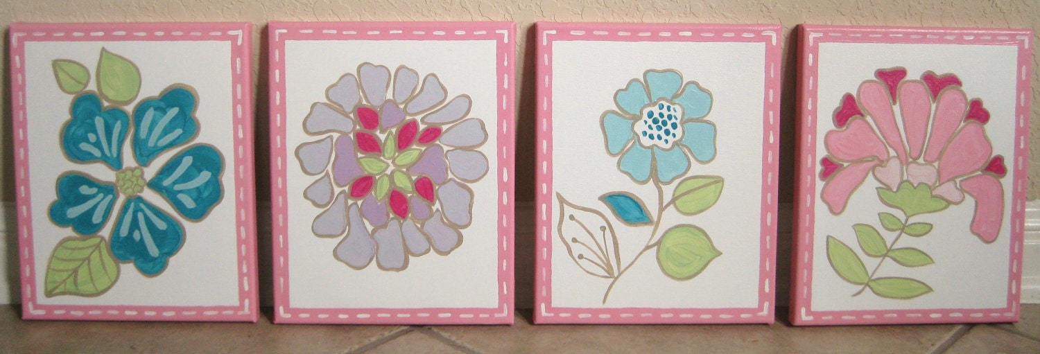 Bright Blooms, 8x10 (set of 4)
