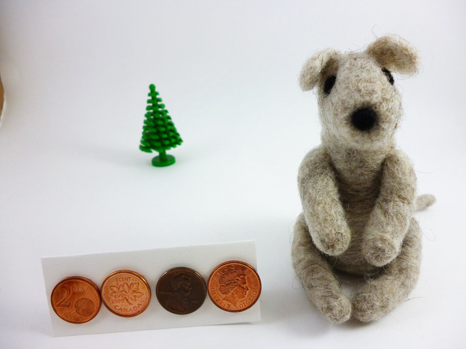 Needle Felted Animal Rat Wool Art Decoration Artist Limited Edition