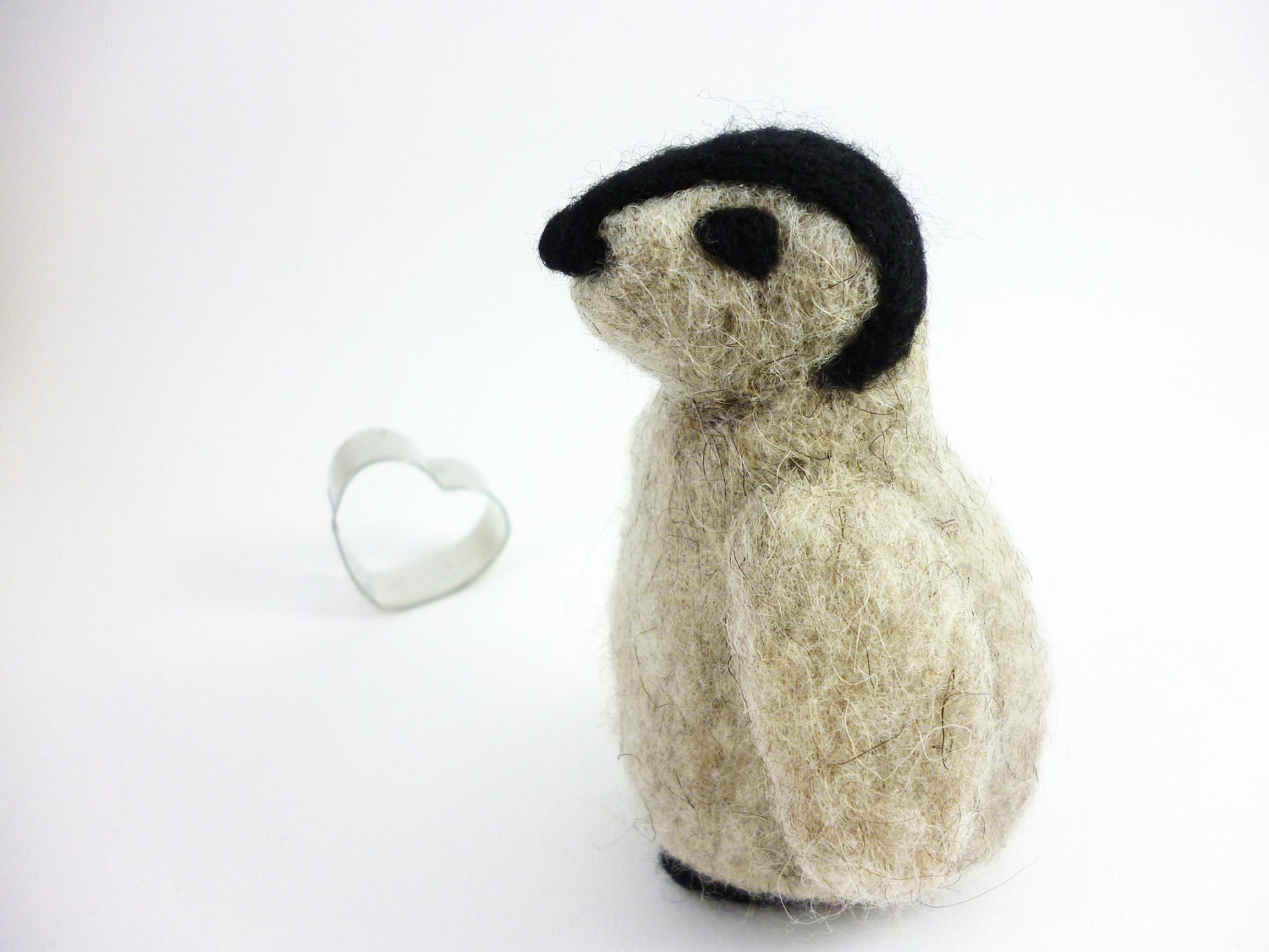 Needle Felt Animal Baby Penguin Cute Eco Friendly Wool Art Sculpture
