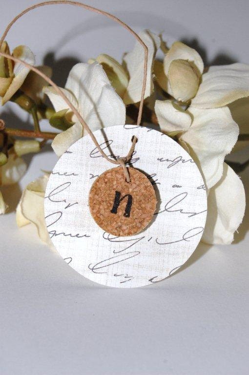Personalized RUSTIC Tag Wedding Favor Tags Cork 12 Recycled Tuscan 