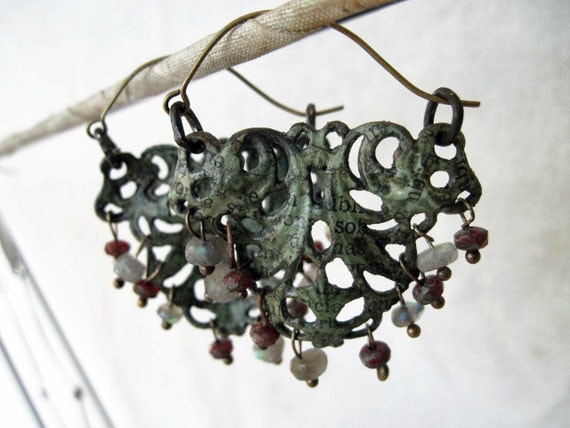 Selcouth. Papered Filigree Earrings.