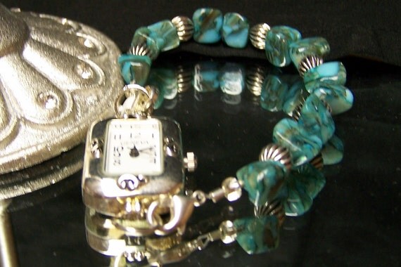 Turquoise Chip Watch