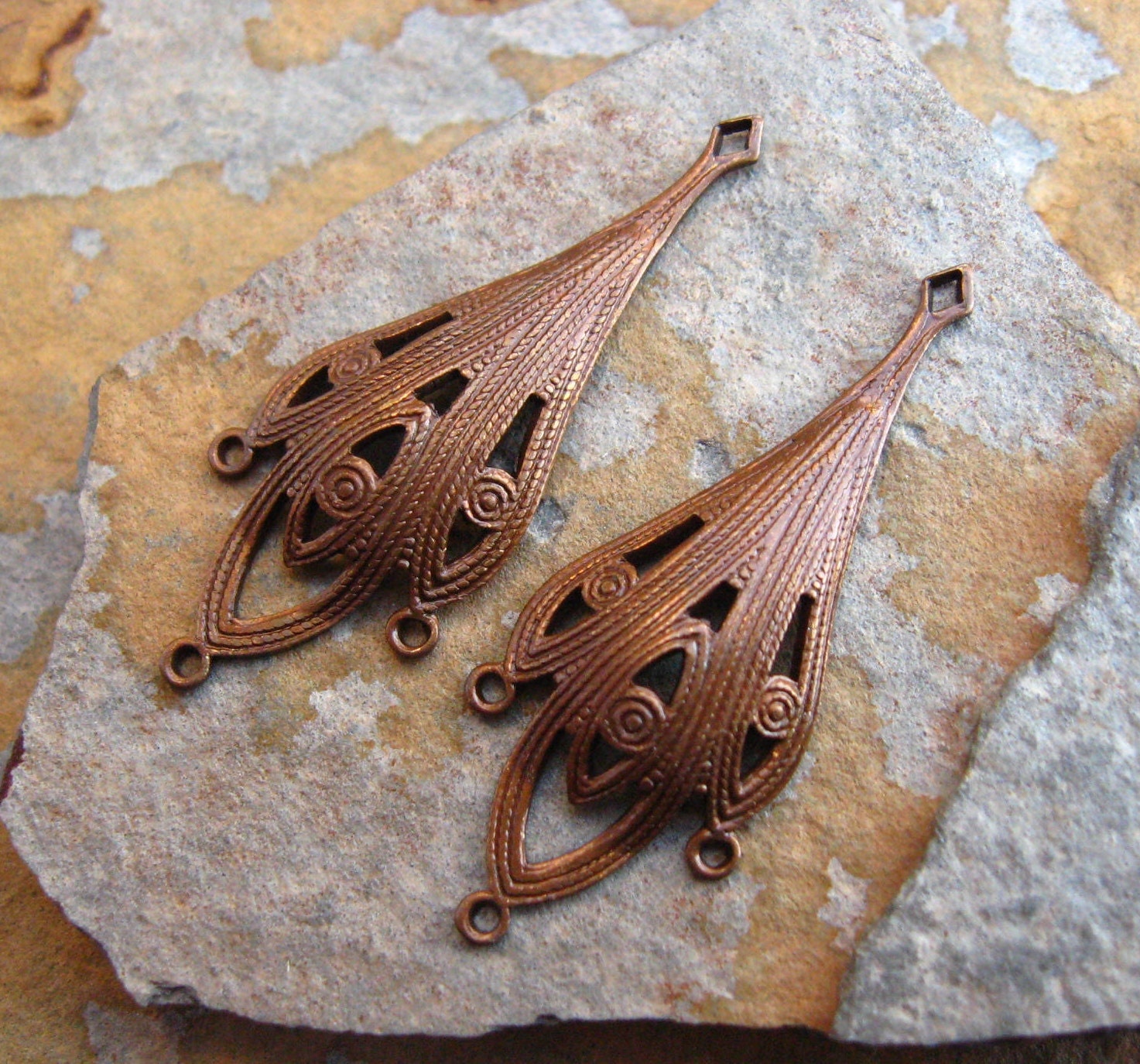 2 Abez Drop Connectors - Chandeliers Trinity Vintage Patina - Trinity Brass Co.