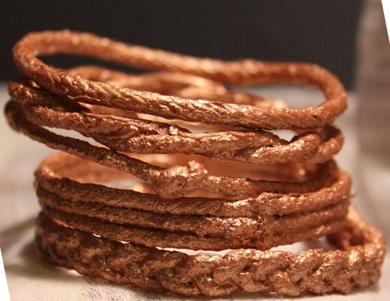 Copper Twist Rope Bangle