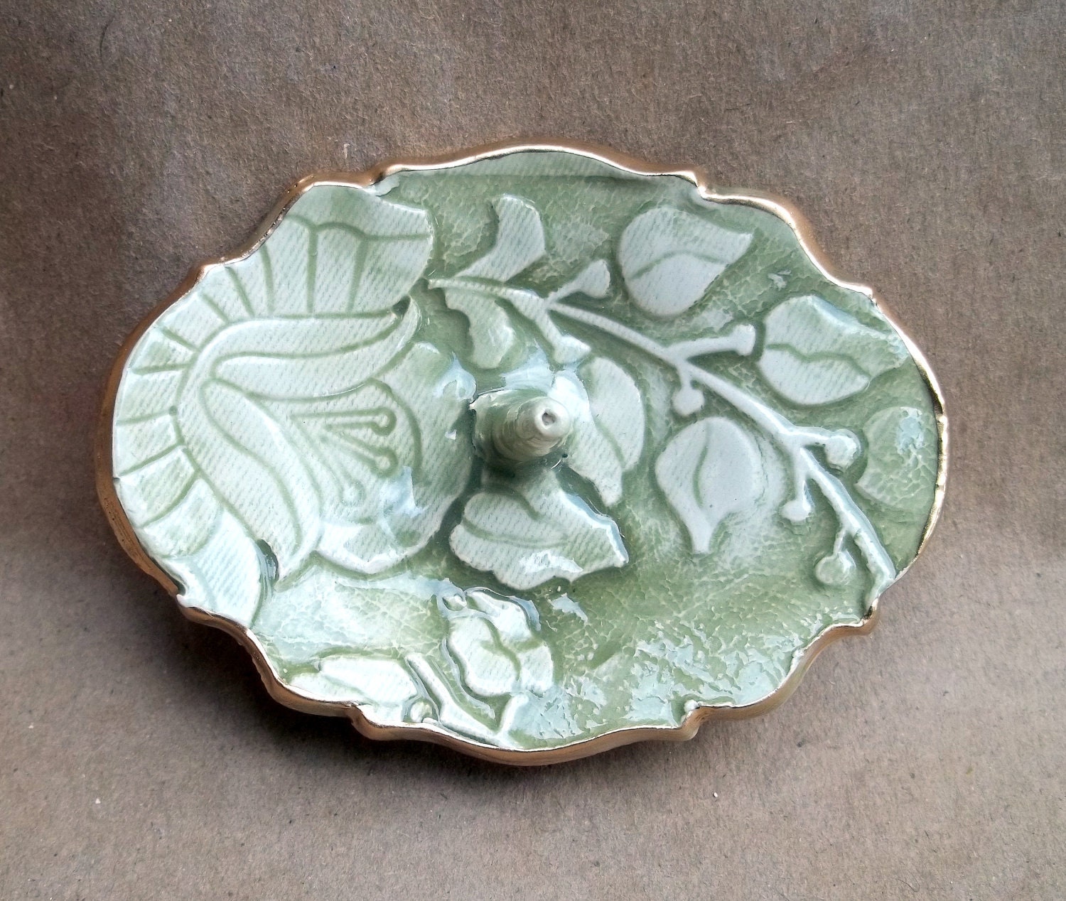 Damask Ceramic Ring Holder