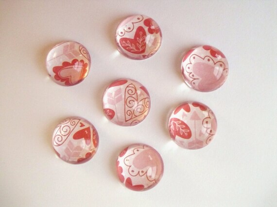 Heart Magnets, Bubble Magnets, Retro Hearts, Fridge Magnets, Office Magnets, Graduation Gift