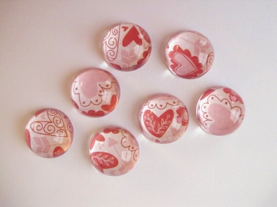 Heart Magnets, Bubble Magnets, Retro Hearts, Fridge Magnets, Office Magnets, Graduation Gift