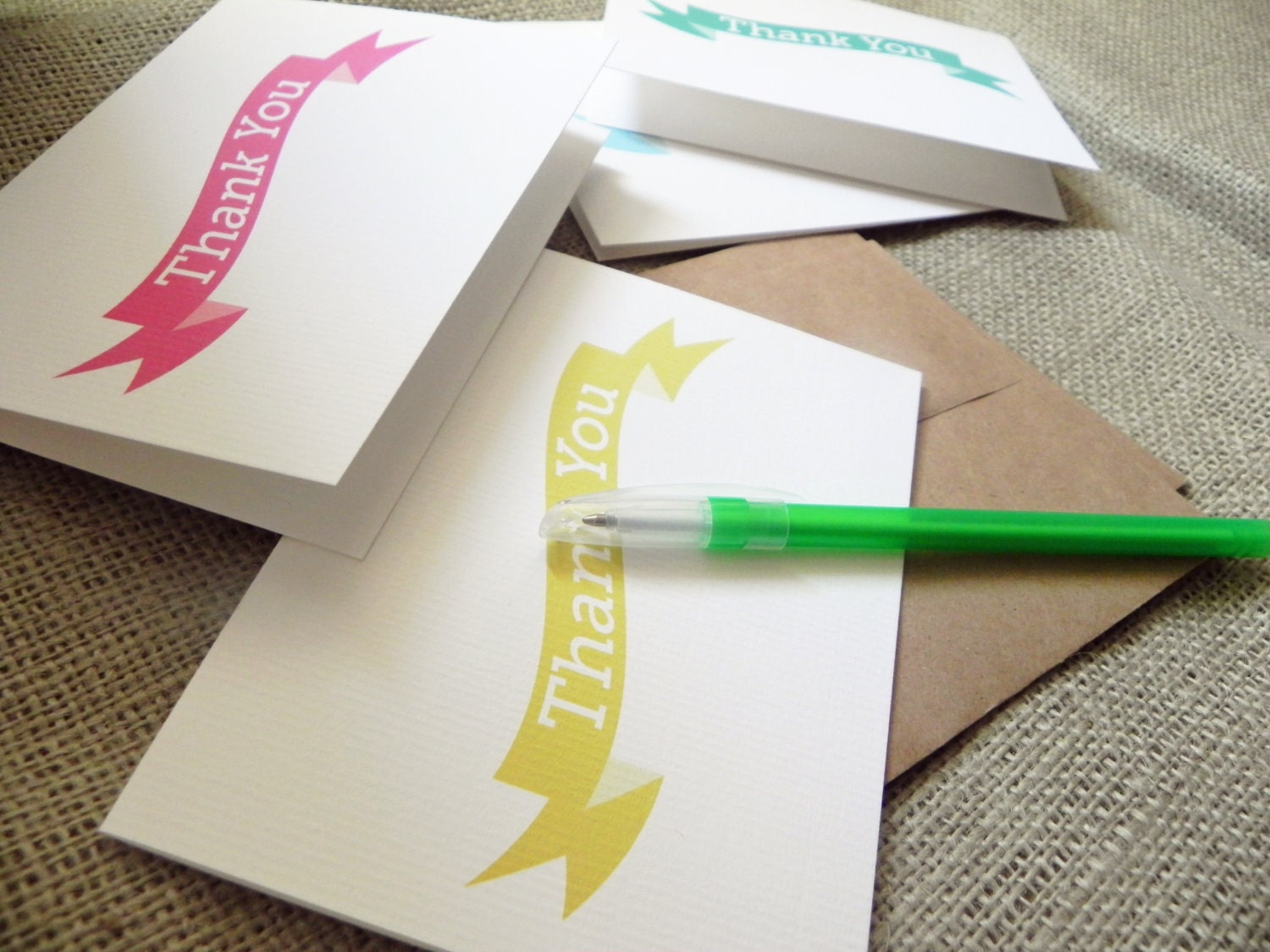 A Banner Thank You Cards by Caroline Creates