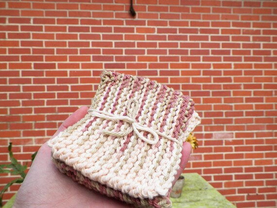 Earthtones set of 4 Handmade Knit Coasters