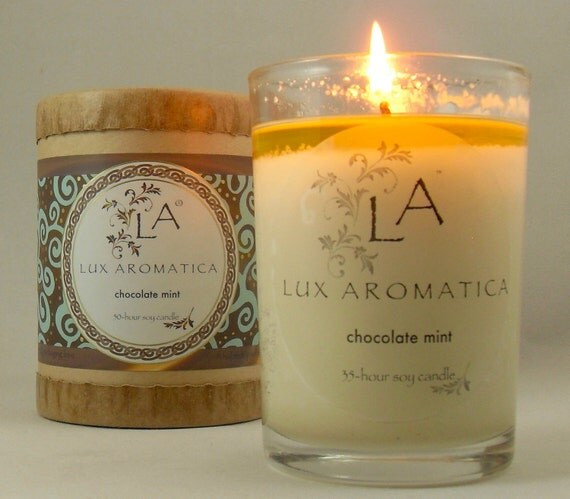 Chocolate Mint 50 hour Scented Soy Candle