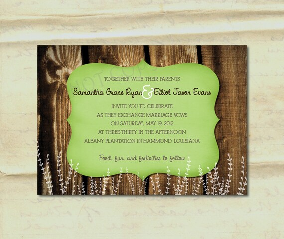 Wedding Invitation Wood