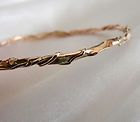 9k 9ct Red/Rose gold Unique Wrapped Bangle - Handmade Jewelry