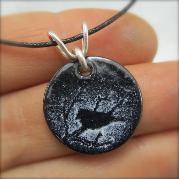 Small Enameled Bird Pendant by Beth Millner Small Enameled Bird Pendant by Beth Millner