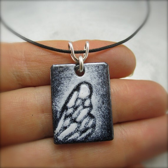 Enameled Bee Wing Pendant by Beth Millner Enameled Bee Wing Pendant by Beth Millner