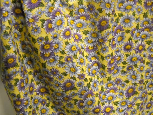 Blue and Purple Flowered Print Fabric