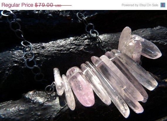 40 OFF SALE pink kunzite necklace by Beijo Flor by BeijoFlor 40 OFF SALE pink kunzite necklace by Beijo Flor by BeijoFlor